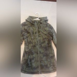 Lululemon jacket. Green camo size 10. Runs small. Almost new.